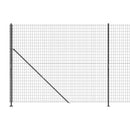 vidaXL antracitszürke dróthálós kerítés illesztőperemmel 2,2x10 m