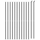 vidaXL antracitszürke dróthálós kerítés illesztőperemmel 1,6x25 m