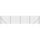 vidaXL antracitszürke dróthálós kerítés illesztőperemmel 1,4x10 m