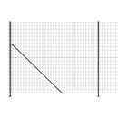 vidaXL antracitszürke dróthálós kerítés illesztőperemmel 2x25 m