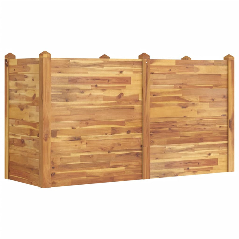 vidaXL tömör akácfa kerti magaságyás 160 x 60 x 84 cm