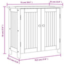 vidaXL tömör akácfa kerti szekrény 75 x 35 x 70 cm