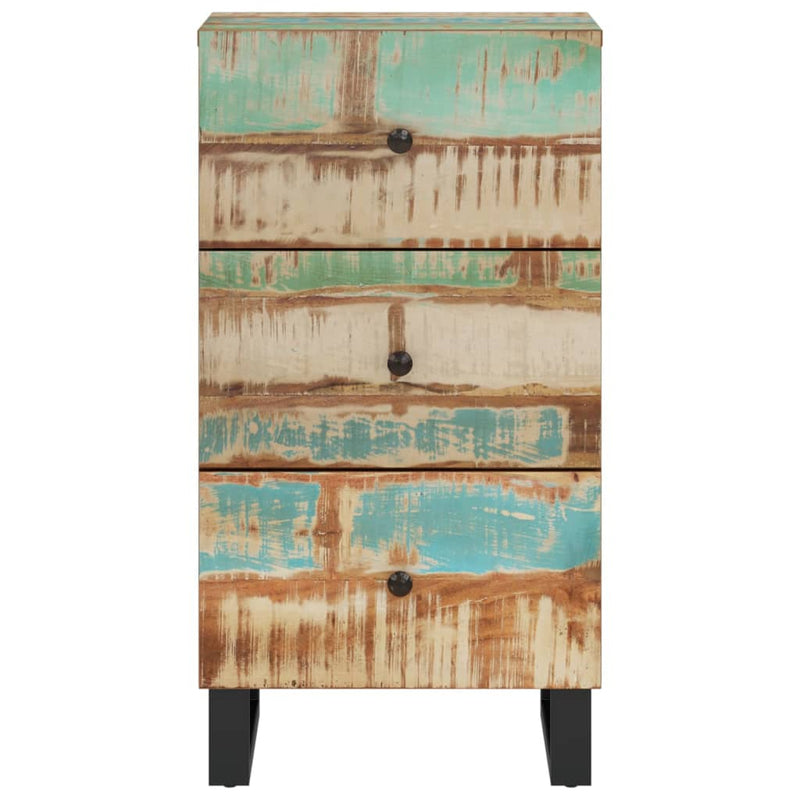 vidaXL újrahasznosított fa tálalószekrény 3 fiókkal 40x33,5x75 cm