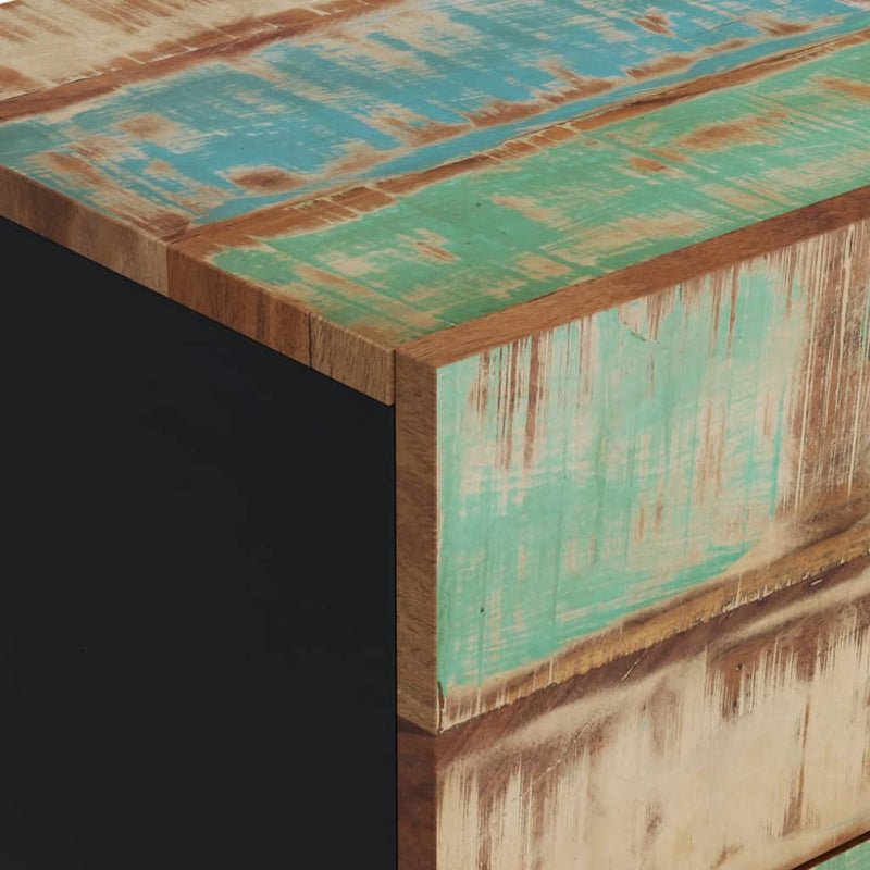 vidaXL újrahasznosított fa tálalószekrény 3 fiókkal 40x33,5x75 cm