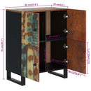 vidaXL tömör akácfa tálalószekrény 4 ajtóval 60 x 33 x 75 cm