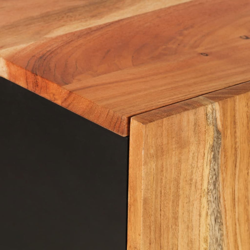 vidaXL tömör akácfa tálalószekrény 2 ajtóval 90 x 33 x 75 cm