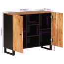 vidaXL tömör akácfa tálalószekrény 2 ajtóval 90 x 33 x 75 cm