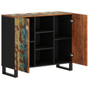 vidaXL tömör 2 ajtós újrahasznosított fa tálalószekrény 90x33x75 cm