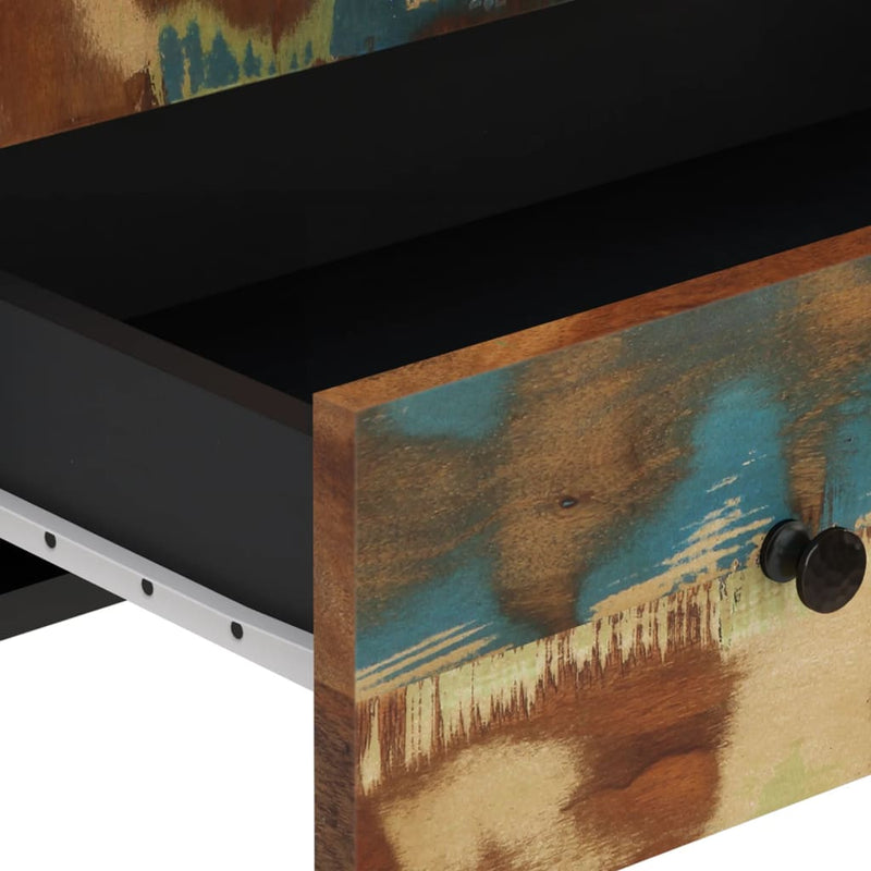 vidaXL tömör újrahasznosított fa és vas szekrény fiókkal 60x33x100 cm