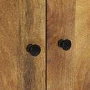 vidaXL tömör mangófa és vas magasszekrény fiókkal 60x33x100 cm