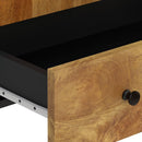 vidaXL tömör mangófa és vas magasszekrény fiókkal 60x33x100 cm