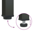 vidaXL fekete üveg és acél éjjeliszekrény 50 x 35 x 60 cm