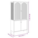 vidaXL fekete üveg és acél magasszekrény 90 x 40 x 180 cm