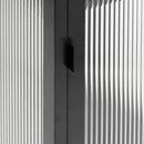 vidaXL fekete üveg és acél tálalószekrény 105 x 35 x 70 cm