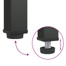 vidaXL fekete üveg és acél tálalószekrény 105 x 35 x 70 cm