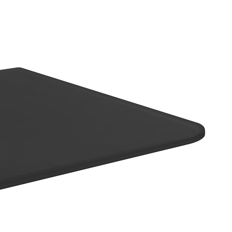 vidaXL fekete edzett üveg falra szerelhető piszoárelválasztó 90x40 cm