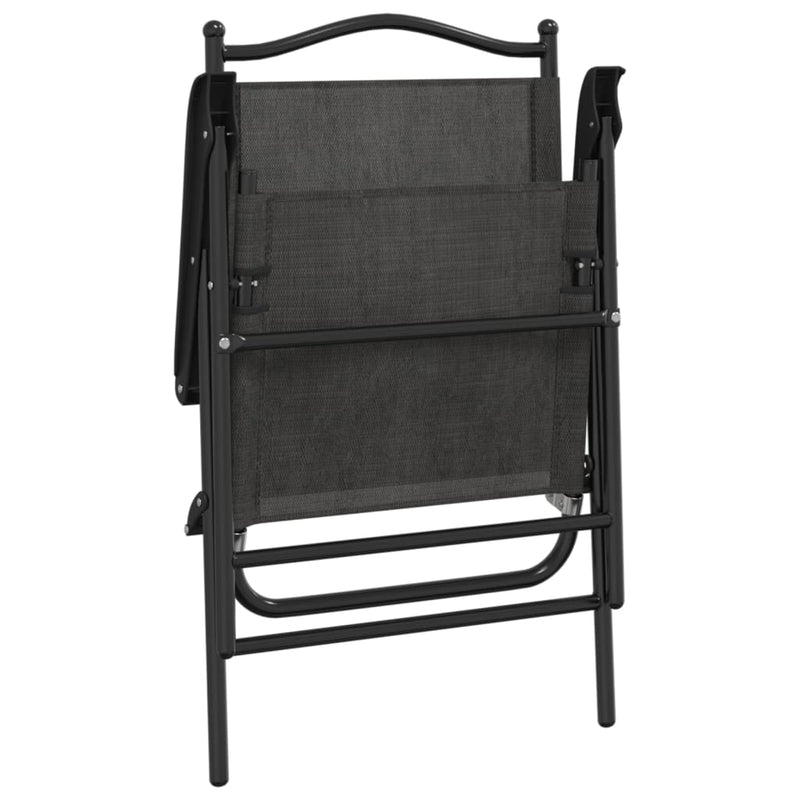 vidaXL 4 db melange szürke acél és textilén összecsukható kerti szék