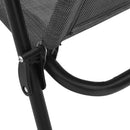 vidaXL 4 db melange szürke acél és textilén összecsukható kerti szék