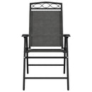 vidaXL 8 db melange szürke acél és textilén összecsukható kerti szék