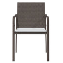 vidaXL 2 db barna polyrattan kerti szék párnával 56 x 59 x 84 cm