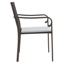 vidaXL 2 db barna polyrattan kerti szék párnával 56 x 59 x 84 cm