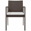 vidaXL 2 db barna polyrattan kerti szék párnával 56,5 x 57 x 83 cm