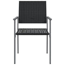 vidaXL 2 db fekete polyrattan kerti szék 54 x 62,5 x 89 cm