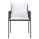 vidaXL 2 db barna polyrattan kerti szék párnával 54 x 61 x 83 cm
