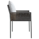 vidaXL 2 db barna polyrattan kerti szék párnával 54 x 61 x 83 cm