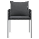 vidaXL 2 db fekete polyrattan kerti szék párnával 54 x 61 x 83 cm