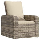 vidaXL világosbarna polyrattan dönthető kerti szék párnákkal