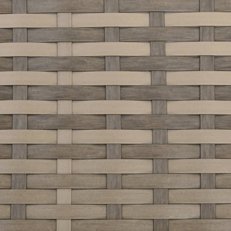 vidaXL világosbarna polyrattan kerti szék lábtartóval