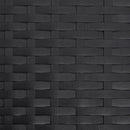 vidaXL fekete polyrattan kerti szék lábtartóval