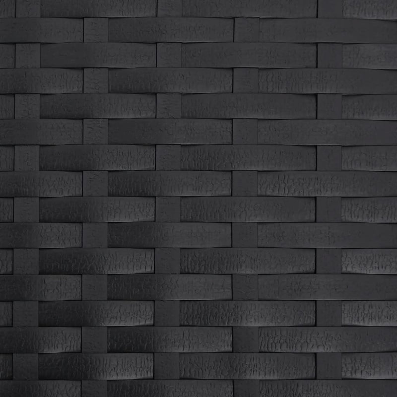 vidaXL fekete polyrattan kerti szék lábtartóval