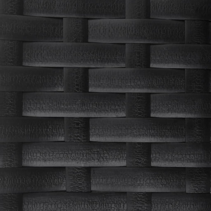 vidaXL fekete 2-személyes polyrattan kerti pad párnával