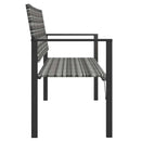 vidaXL 2-személyes szürke polyrattan kerti pad