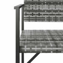 vidaXL 2-személyes szürke polyrattan kerti pad