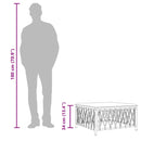 vidaXL fehér szőtt szövet kerti lábtartó párnával