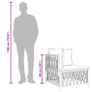 vidaXL antracitszürke szőtt szövet kerti sarokkanapé párnával