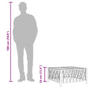 vidaXL antracitszürke szőtt szövet kerti asztal 70 x 70 x 34 cm