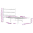 vidaXL fekete fém ágykeret fejtámlával 75 x 190 cm