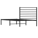 vidaXL fekete fém ágykeret fejtámlával 90 x 190 cm