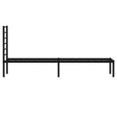 vidaXL fekete fém ágykeret fejtámlával 90 x 200 cm