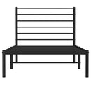 vidaXL fekete fém ágykeret fejtámlával 100 x 190 cm