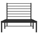 vidaXL fekete fém ágykeret fejtámlával 100 x 200 cm