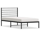 vidaXL fekete fém ágykeret fejtámlával 107 x 203 cm