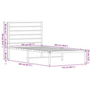 vidaXL fekete fém ágykeret fejtámlával 107 x 203 cm