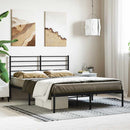vidaXL fekete fém ágykeret fejtámlával 140 x 190 cm