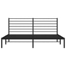 vidaXL fekete fém ágykeret fejtámlával 183 x 213 cm