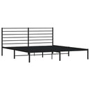 vidaXL fekete fém ágykeret fejtámlával 193 x 203 cm